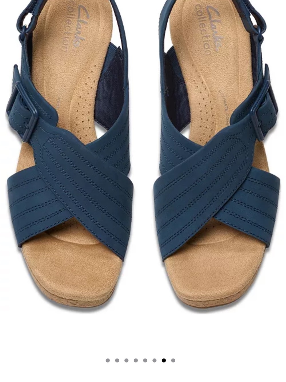 Clarks Blue Women's Crisscross Slingback Sandals